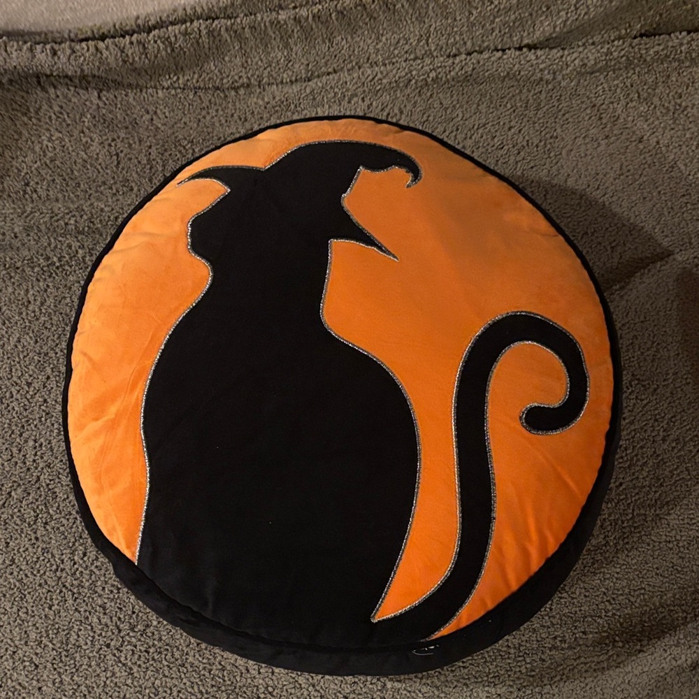 Halloween Black Cat Pillow
